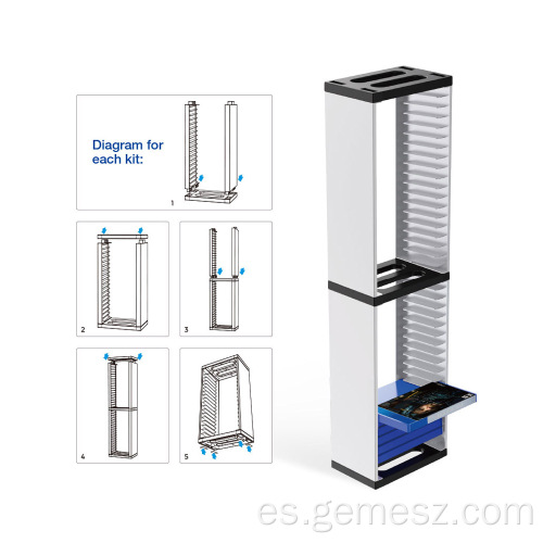 La última estación de juego de soporte de torre de almacenamiento de juegos PS5